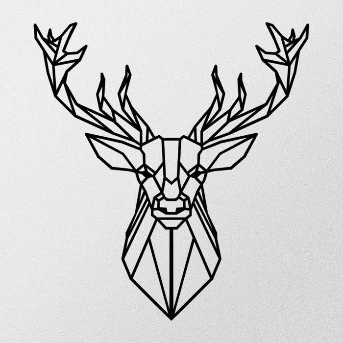 Wallity Deer Metal Decor 2 Negro Wallity Deer Metal Decor 2 Negro